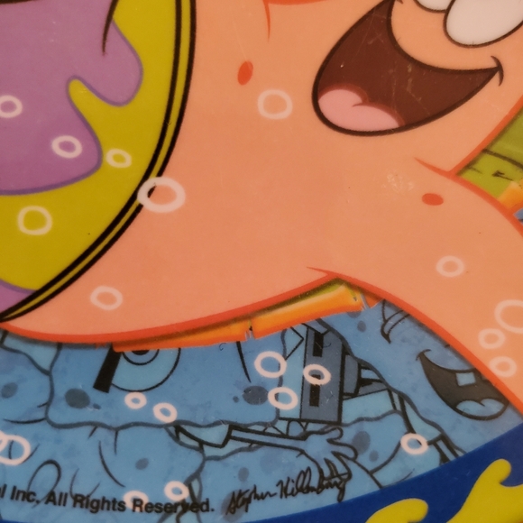 Vintage SpongeBob Square Pant Patrick Star 2006 Viacom Zak Plastic Plate - Picture 3 of 4